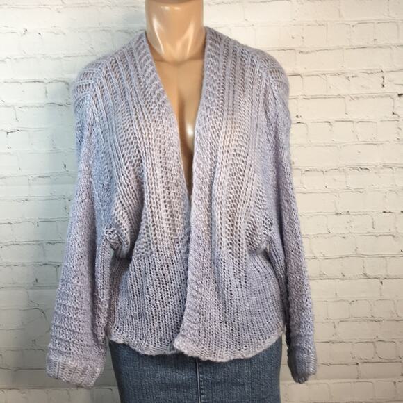 Wild Fable Lavender Open Front Fuzzy Cardigan Sweater‎ Size Medium - Picture 1 of 11